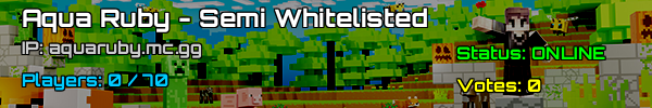 Aqua Ruby - Semi Whitelisted Minecraft Server v1.20.1 USA