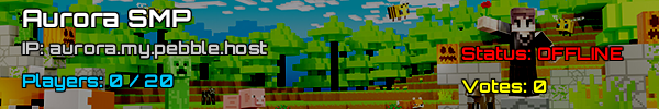 Aurora SMP Minecraft Server v1.21.4 | Brittisk samhälle