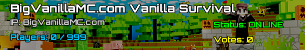 BigVanillaMC: Vanilla Survival Minecraft Server v1.21 USA