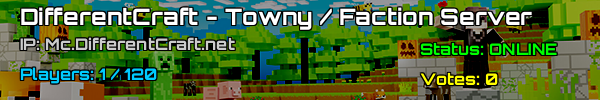 Join DifferentCraft: Towny & Faction Minecraft Server v1.21