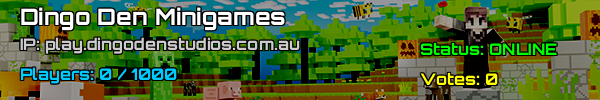 Dingo Den Minigames | Minecraft Server v1.21.4 Australia