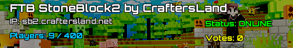 FTB StoneBlock2 Server – CraftersLand – Minecraft v1.12.2