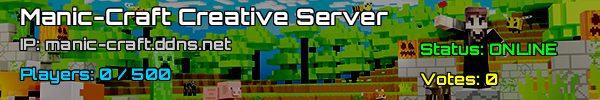 Treten Sie Manic-Craft bei: Creative Minecraft Server v1.21.3