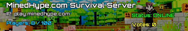 MinedHype Survival Server - Minecraft v1.21.4 USA