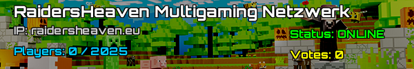 Raidersheaven Minecraft सर्वर V1.21.4 - जर्मनी मल्टीगैमिंग