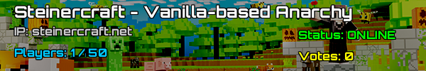 Steinercraft: Vanilla Anarchy Minecraft Server v1.21.3 Svezia